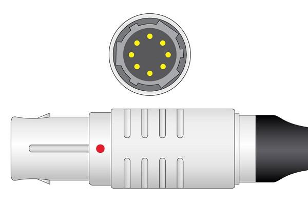 Cable adaptador SpO2 compatible Siemens® Draeger® 8 pines