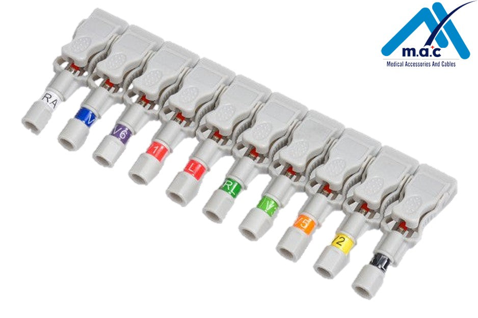 Set de conectores de electrodos compatibles GE CAM 14, AM4, AM5