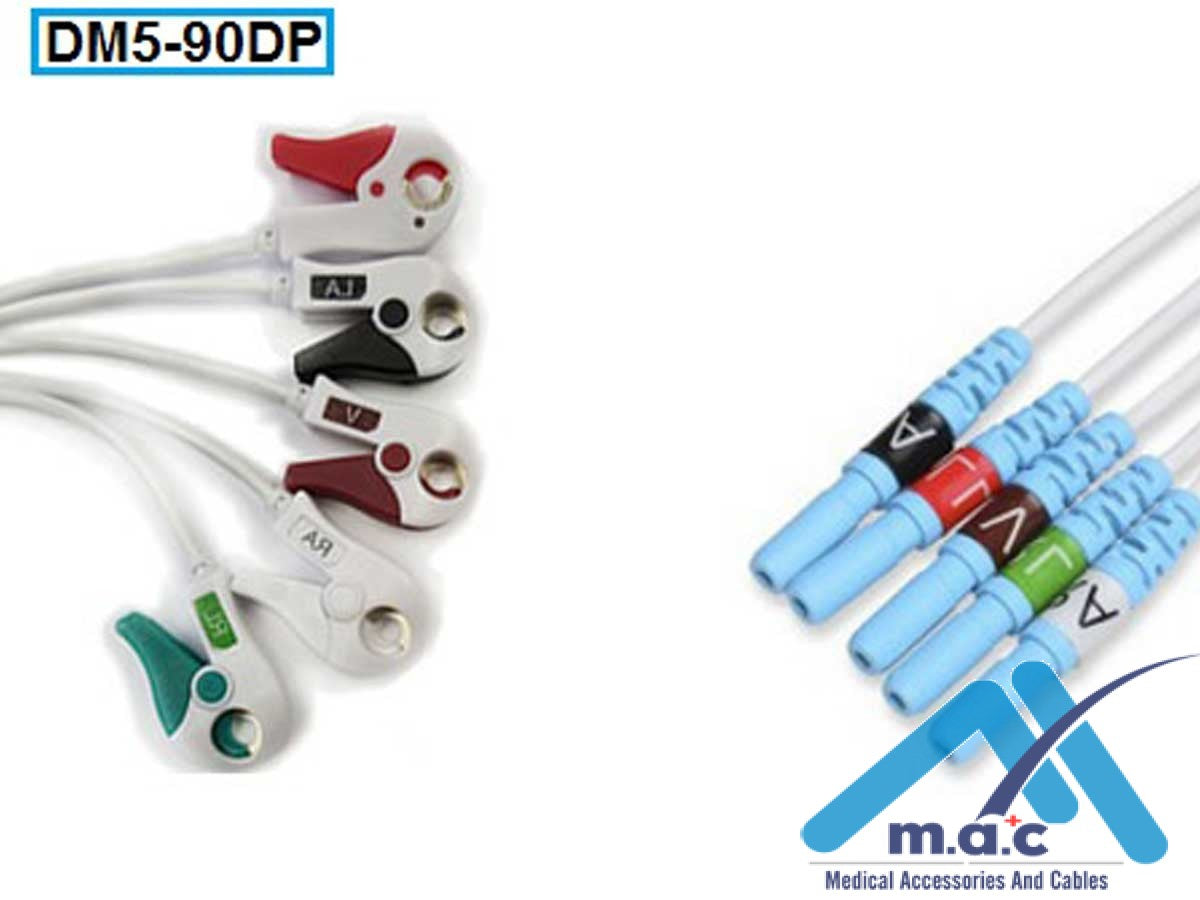 Set de latiguillos ECG desechables estilo DIN