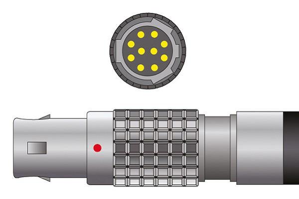 Cable adaptador SpO2  Mennen 10 pines conector redondo