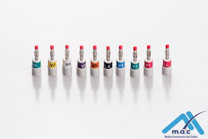 Set de conectores de electrodos compatibles GE CAM 14, AM4, AM5