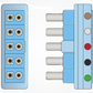 Set de latiguillos ECG desechables Philips® Twin Pin (Estilo AA)