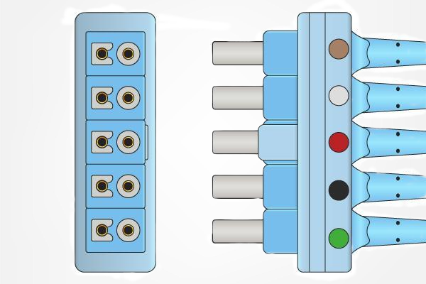 Set de latiguillos ECG desechables Philips® Twin Pin (Estilo AA)